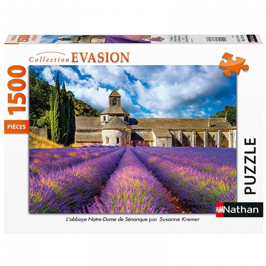 Puzzle 1500 pcs Collection Évasion - Abbaye Notre-Dame de Sénanque Nathan - 1