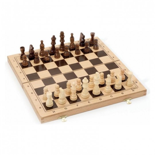 Jeu d'Echecs - coffret pliant 30cm (Lettré et Chiffré) Jeujura - 1