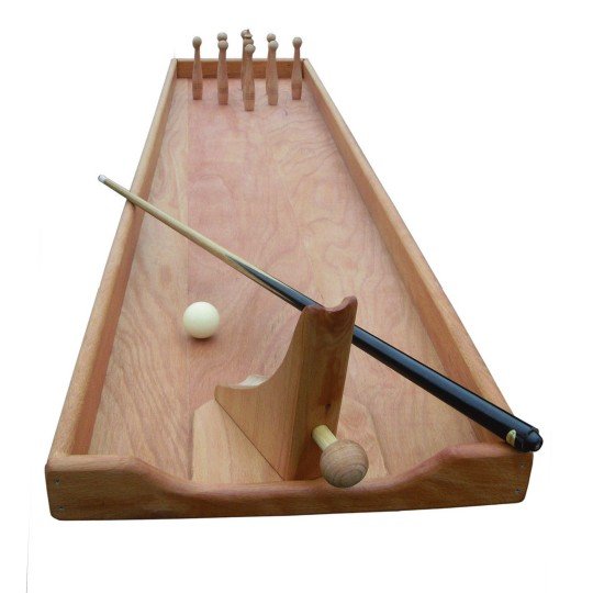 Bowling Billard XL 2m Holz-bi-ba-butze - 1