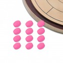 Pions x12 Crokinole 78 Design Rose Ferti Games - 2 Pions x12 Crokinole 78 Design Rose Ferti Games - 2