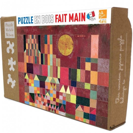 Puzzle en bois - Château et Soleil - 24 pcs Puzzle Michèle Wilson - 1