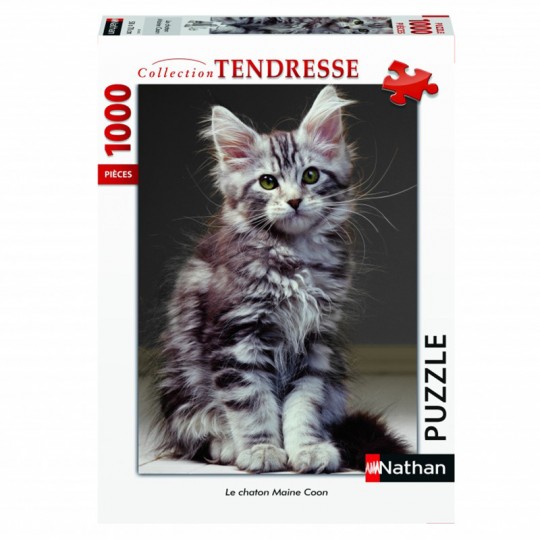 Puzzle 1000 pcs Collection Tendresse - Le chat Maine Coon Nathan - 2