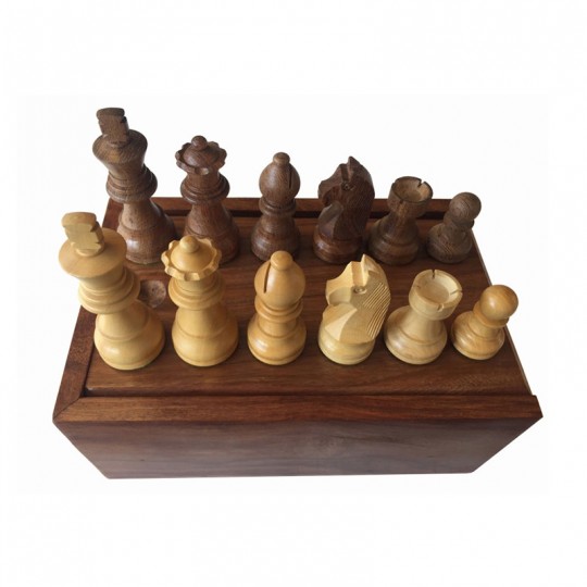 Pièces Echecs Roi 76 mm Sheesham classique - Cases 40mm Wilson Jeux - 1