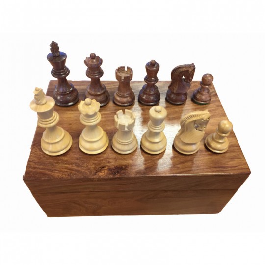 Pièces Echecs Roi 76 mm Sheesham luxe - Cases 40mm Wilson Jeux - 1