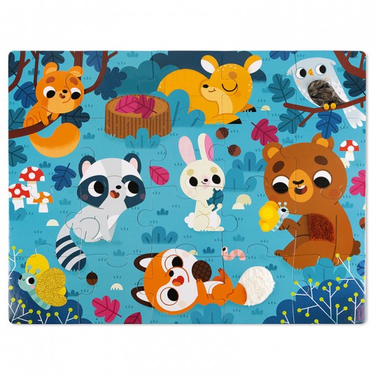 Puzzle Tactile Les Animaux de la Forêt 20 pcs - Janod Janod - 2