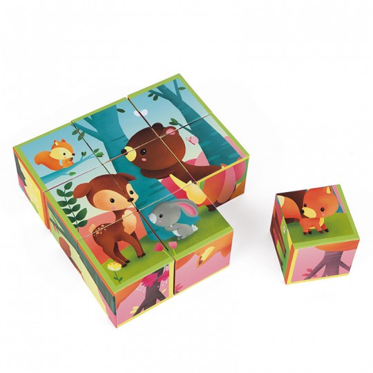 Kubkid - Animaux de la forêt 9 cubes - Janod Janod - 1