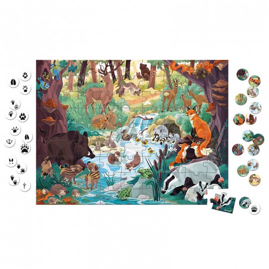 Puzzle les Empreintes des Animaux 81 pcs WWF - Janod Janod - 1