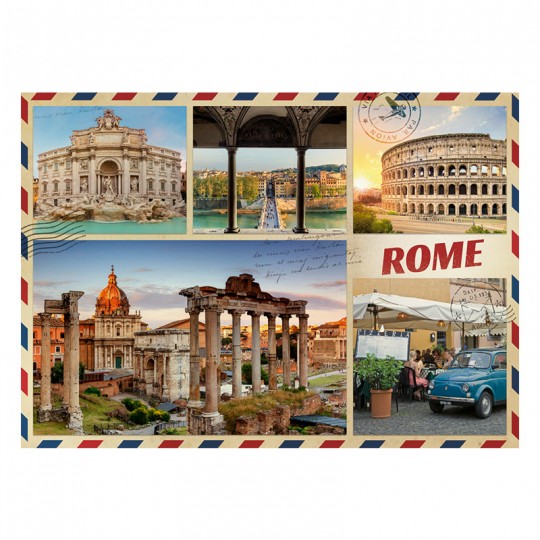 Puzzle Premium Collection - Greetings from Rome - 1000 pcs Jumbo Diset - 1