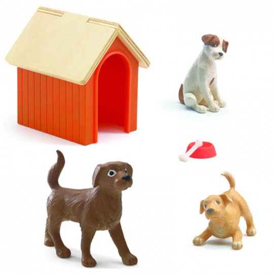 Les chiens - figurine maison de poupée Djeco Djeco - 2