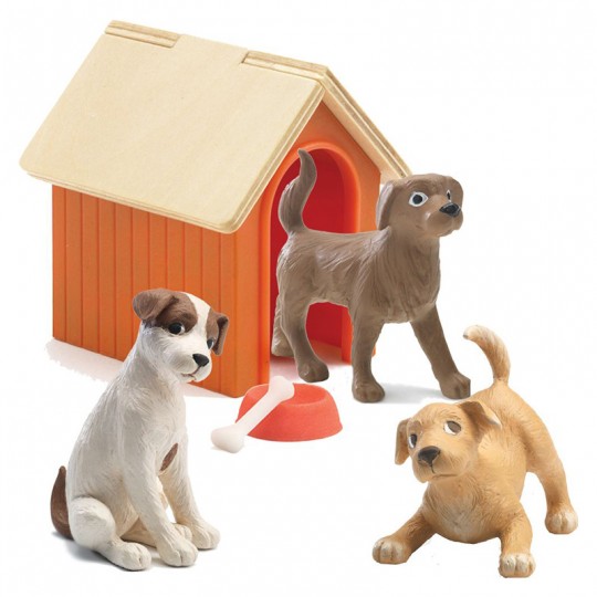 Les chiens - figurine maison de poupée Djeco Djeco - 1