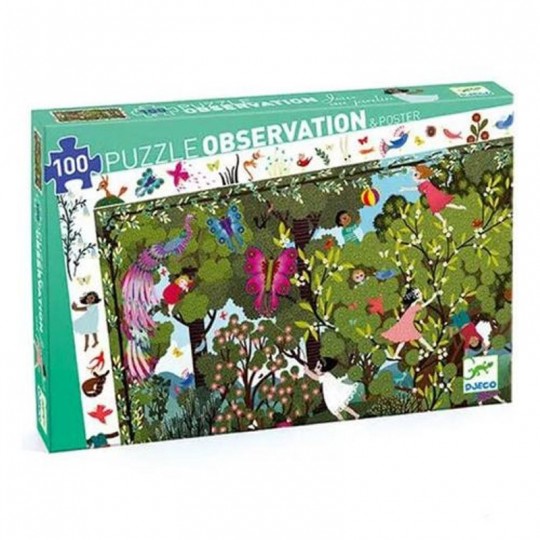 Puzzle d'observation 100 pcs Jeux au jardin - Djeco Djeco - 1