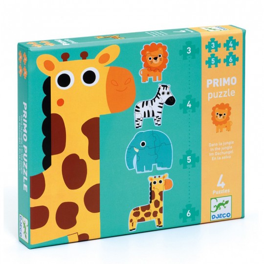 Puzzle En Bois Animaux De La Jungle Pour Enfants 2 Ans - Puzzle - Achat &  prix