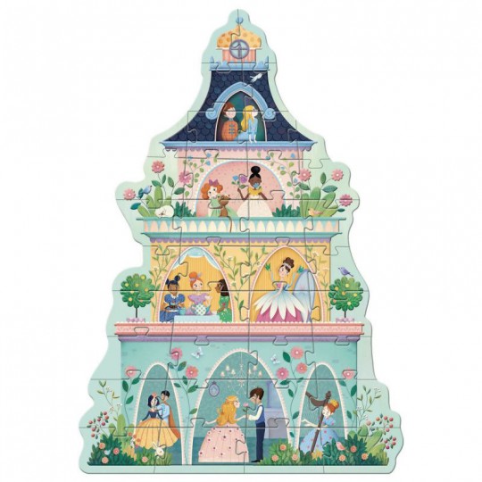Puzzle géant La tour des princesses 36 pcs - Djeco Djeco - 1