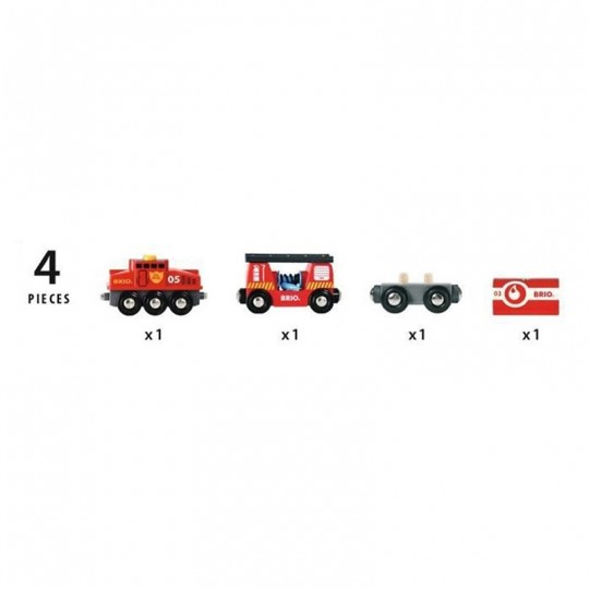 Train des pompiers - Accessoire circuit de train en bois - Brio BRIO - 2