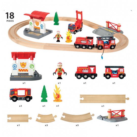 Circuit Action Pompier - Coffret complet 18 pcs Brio BRIO - 5