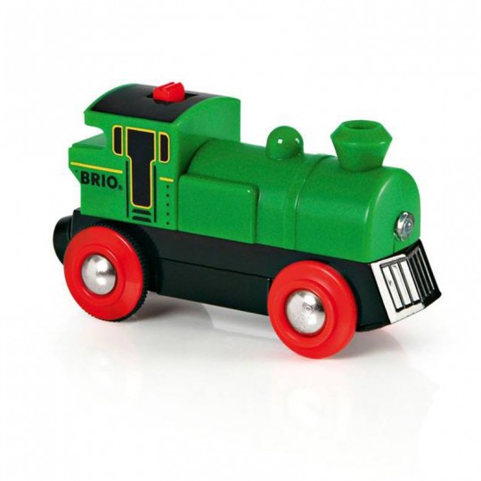 Locomotive verte puissante à piles - Accessoire circuit de train en bois - Brio BRIO - 1