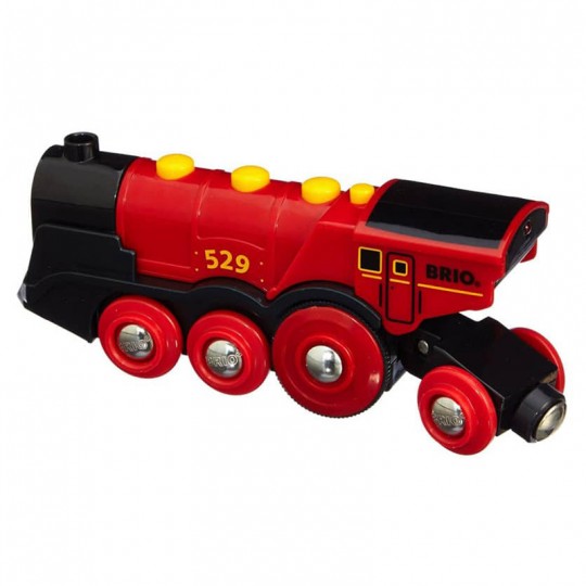 Locomotive rouge puissante à piles - Accessoire circuit de train en bois - Brio BRIO - 1