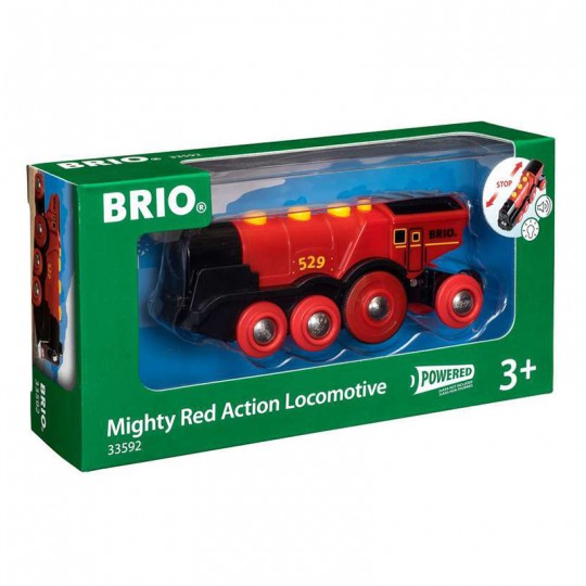 Locomotive rouge puissante à piles - Accessoire circuit de train en bois - Brio BRIO - 2