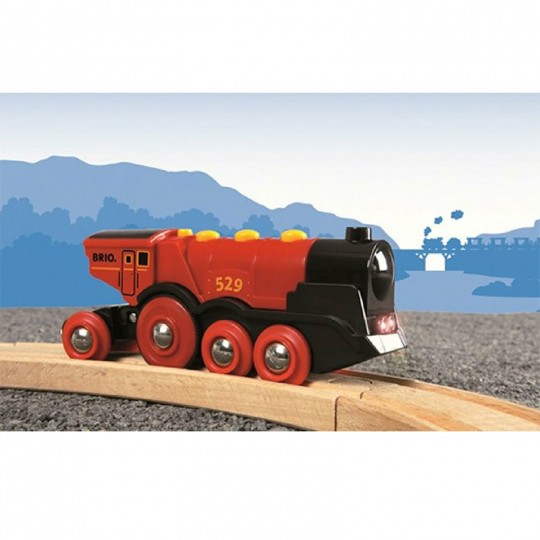 Locomotive rouge puissante à piles - Accessoire circuit de train en bois - Brio BRIO - 3