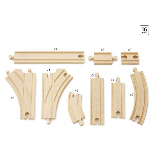 Coffret Evolution Intermédiaire 16 Rails - Accessoire circuit de train en bois - Brio BRIO - 3