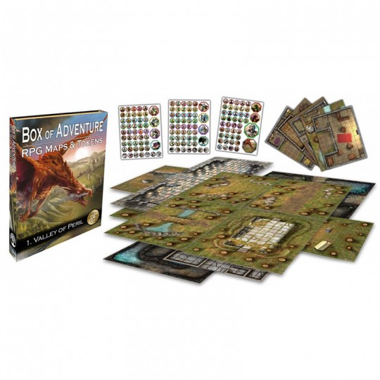 Livre plateau de jeu : Box of Adventure - RPG Maps et Tokens - 1. Vallée du péril Loke Battle Mats - 2