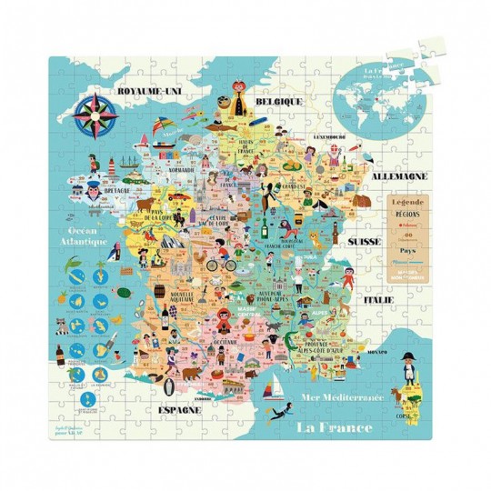 Carte de France puzzle 300 Pcs Ingela P.Arrhenius - Vilac Vilac - 2