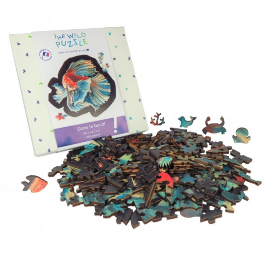 Dans le bocal, poisson - Puzzle bois 260 pcs The wild puzzle - 2