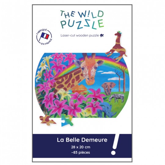 La Belle Demeure, girafe - Puzzle bois 83 pcs The wild puzzle - 1