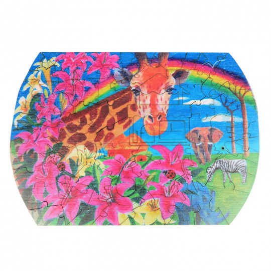 La Belle Demeure, girafe - Puzzle bois 83 pcs The wild puzzle - 2