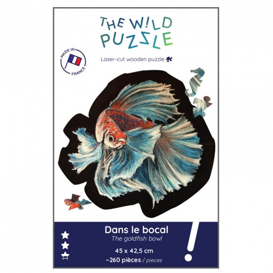 Dans le bocal, poisson - Puzzle bois 260 pcs The wild puzzle - 1