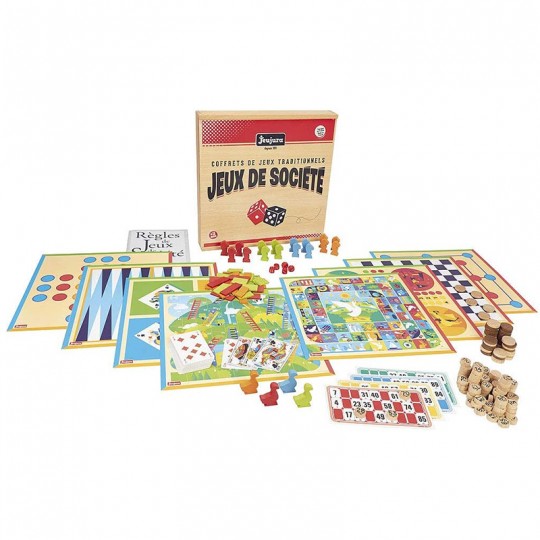 Coffret de 20 jeux de société en bois