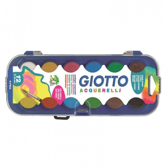 Boite de 12 Pastilles Gouache Giotto 30 mm Giotto - 1