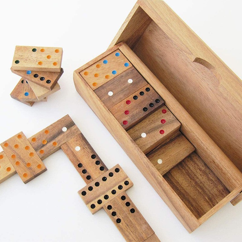 Domino 6 en bois - Un jeu Loisirs Nouveaux - boutique BCD JEUX