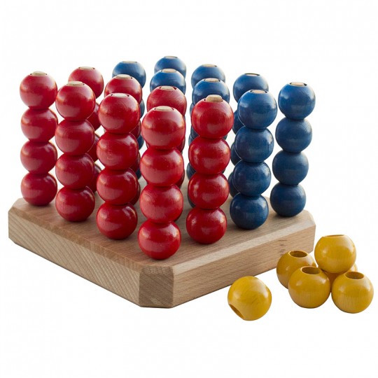 Puissance 4 3D en bois - Un jeu Holz-Bi-Ba-Butze - boutique BCD JEUX