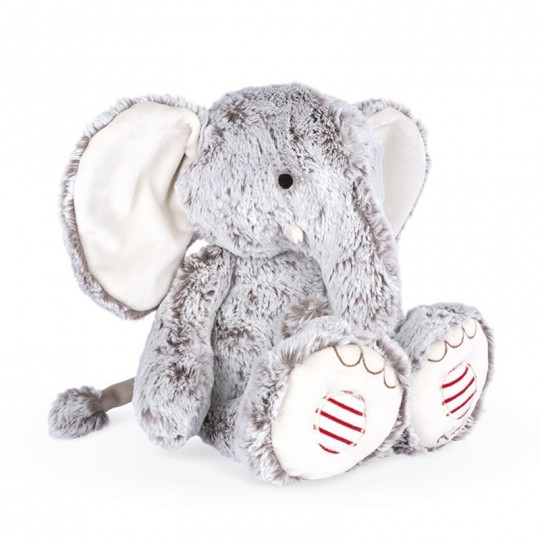 Peluche éléphant Noa gris prestige 35cm - Rouge Kaloo kaloo - 3