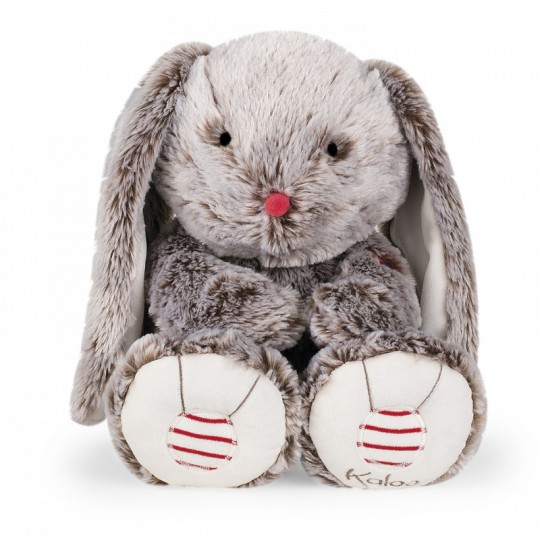 Peluche lapin gris prestige 38cm - Rouge Kaloo kaloo - 1