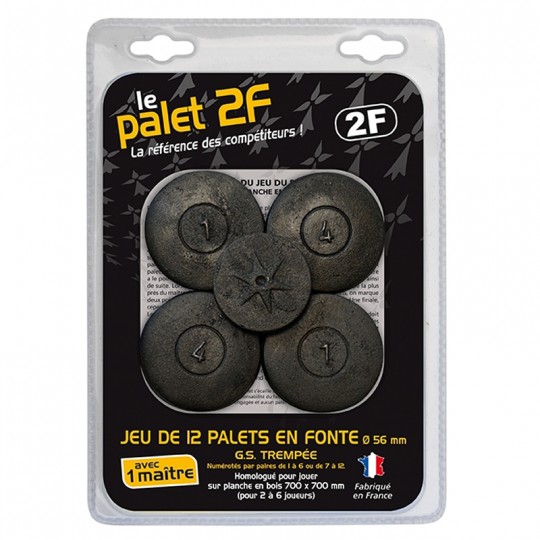 jeu de Palet Breton 2F en fonte G.S trempée - 7 à 12 Cadetel - 1