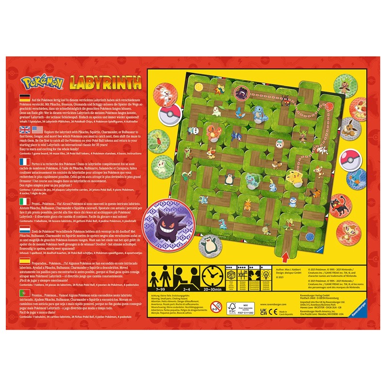 Labyrinthe Pokémon, Jeux famille, Jeux de société
