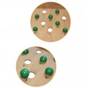 Lot de 10 Boules vertes avec sac en tissu - Billard Japonais XL Holz-bi-ba-butze - 2 Lot de 10 Boules vertes avec sac en tissu - Billard Japonais XL Holz-bi-ba-butze - 2