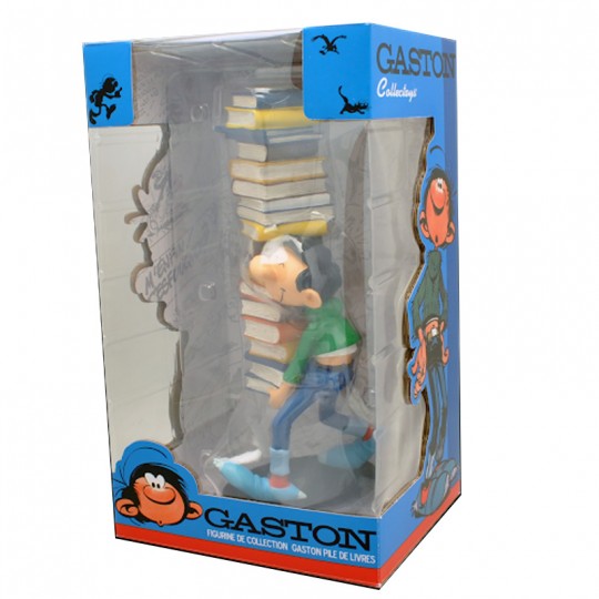 Figurine de Collection Gaston portant une pile de livres Plastoy - 2