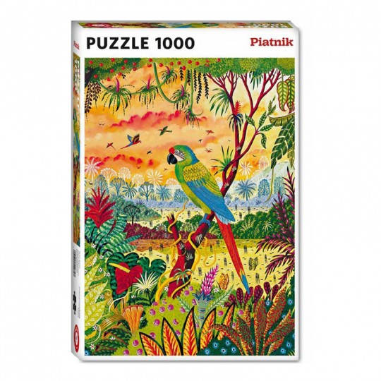 Puzzle 1000 p - Famille de loups dans la forêt, Puzzle adulte, Puzzle, Produits