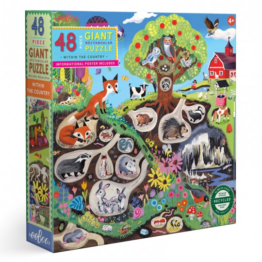 Puzzle Dans le pays - 48 pcs Eeboo - 1