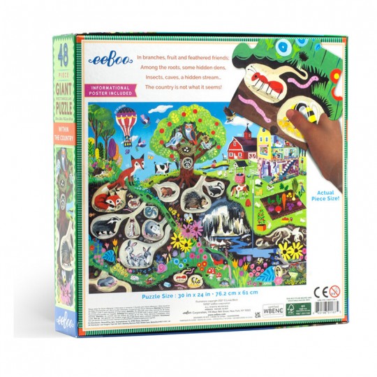 Puzzle Dans le pays - 48 pcs Eeboo - 2