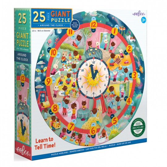 Puzzle Around the Clock - 25 pcs Eeboo - 1