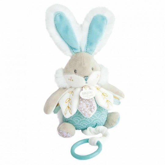 Boite à musique Lapin de Sucre Vert amande - Doudou et Compagnie Doudou et compagnie - 1