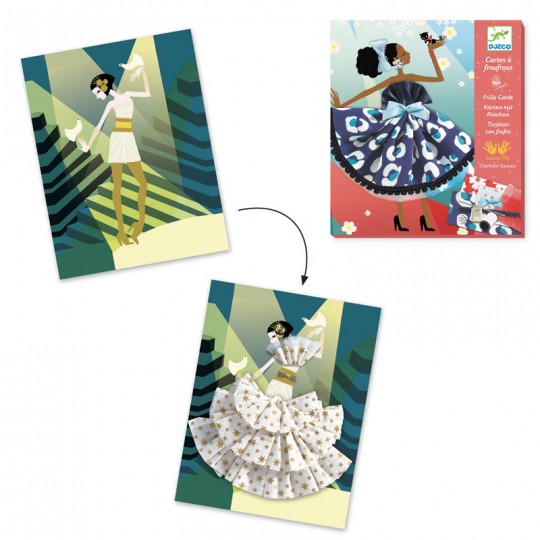 Set créatif Couture Cartes à Froufrous So Paris - Djeco Djeco - 4