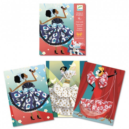 Set créatif Couture Cartes à Froufrous So Paris - Djeco Djeco - 2