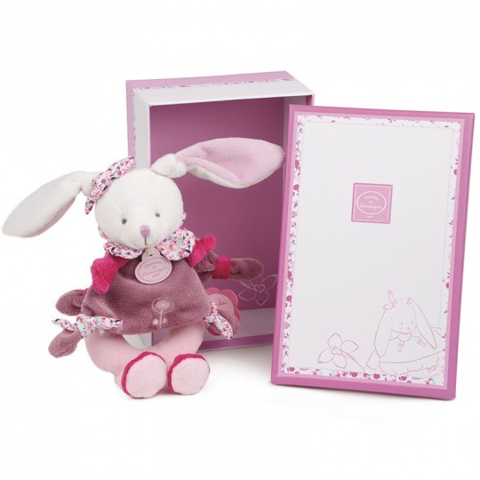 Peluche hochet Lapin Cerise - Doudou et Compagnie Doudou et compagnie - 2