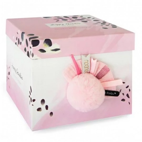 Pantin Pompon Rose Happy Blush 20cm - Doudou et Compagnie Doudou et compagnie - 2