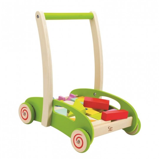 Chariot de marche avec cubes - Hape Hape - 1